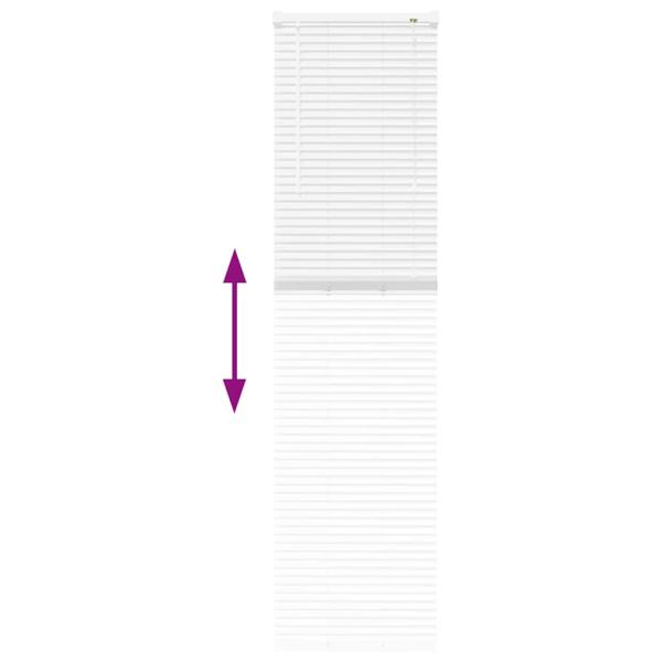 Fenster Jalousie mit Vorhängen Sonstiges Weiß 80 x 130 cm Aluminium