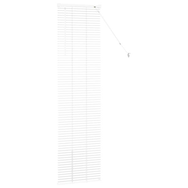 Fenster Jalousie mit Vorhängen Sonstiges Weiß 80 x 130 cm Aluminium