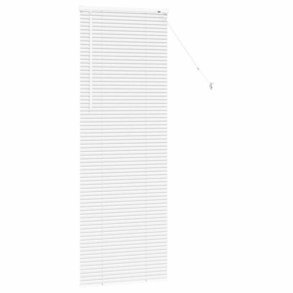 Fenster Jalousie mit Vorhängen Sonstiges Weiß 80 x 130 cm Aluminium