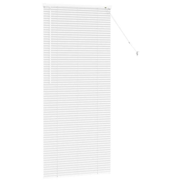 Fenster Jalousie mit Vorhängen Sonstiges Weiß 80 x 130 cm Aluminium