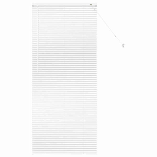 Fenster Jalousie mit Vorhängen Sonstiges Weiß 80 x 175 cm Aluminium