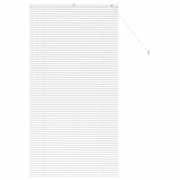 Fenster Jalousie mit Vorhängen Sonstiges Weiß 85 x 175 cm Aluminium