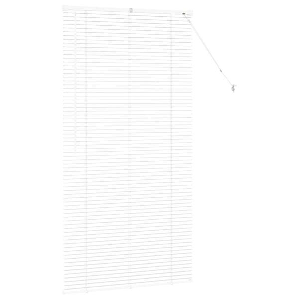 Fenster Jalousie mit Vorhängen Sonstiges Weiß 80 x 130 cm Aluminium