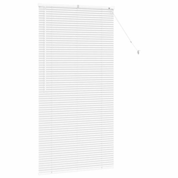 Fenster Jalousie mit Vorhängen Sonstiges Weiß 80 x 130 cm Aluminium