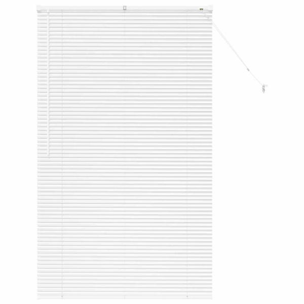 ARDEBO.de - Fenster Jalousie mit Vorhängen Sonstiges Weiß 100 x 175 cm Aluminium