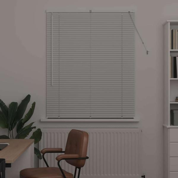 Fenster Jalousie mit Vorhängen Sonstiges Weiß 105 x 175 cm Aluminium