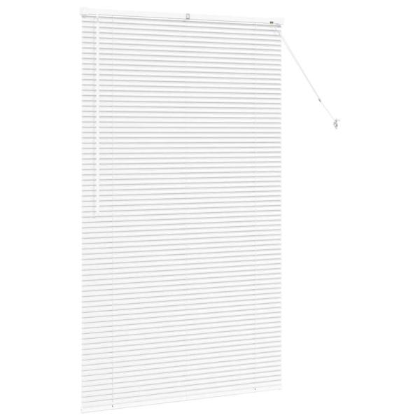 Fenster Jalousie mit Vorhängen Sonstiges Weiß 105 x 175 cm Aluminium