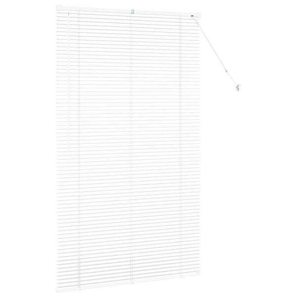 Fenster Jalousie mit Vorhängen Sonstiges Weiß 105 x 175 cm Aluminium