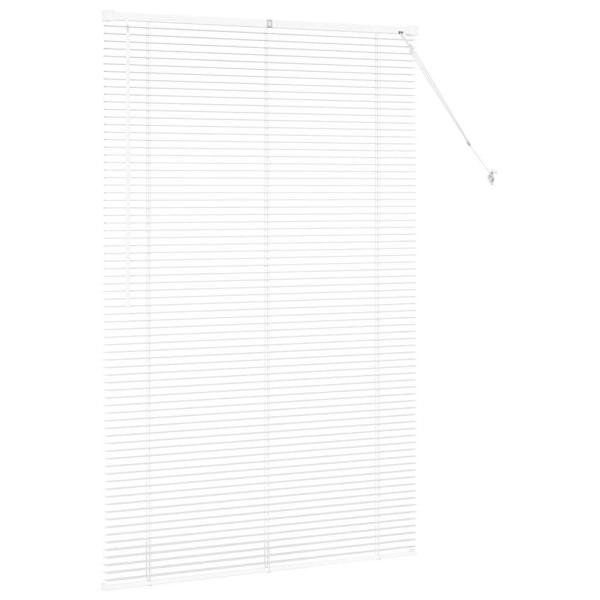 Fenster Jalousie mit Vorhängen Sonstiges Weiß 120 x 175 cm Aluminium
