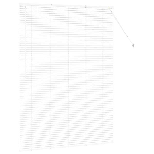 Fenster Jalousie mit Vorhängen Sonstiges Weiß 125 x 175 cm Aluminium