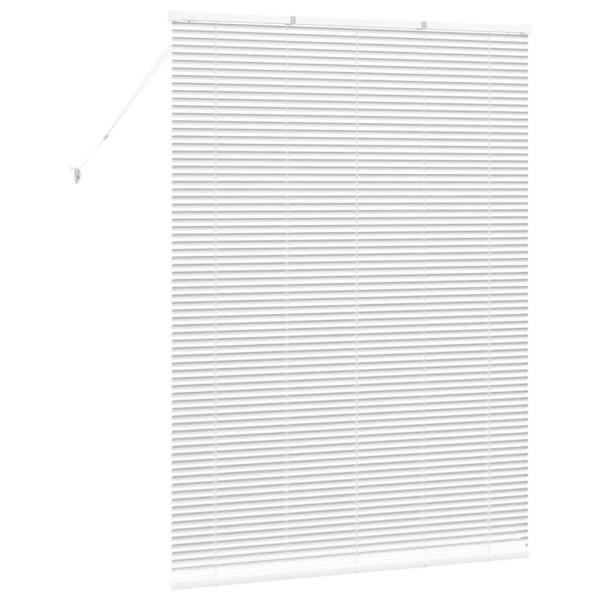 Fenster Jalousie mit Vorhängen Sonstiges Weiß 125 x 175 cm Aluminium