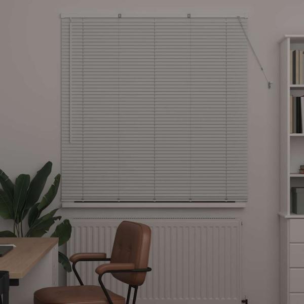 Fenster Jalousie mit Vorhängen Sonstiges Weiß 80 x 130 cm Aluminium