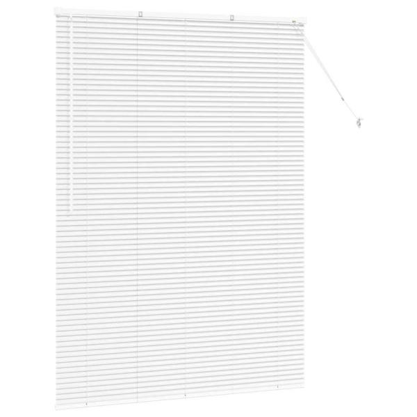Fenster Jalousie mit Vorhängen Sonstiges Weiß 80 x 130 cm Aluminium