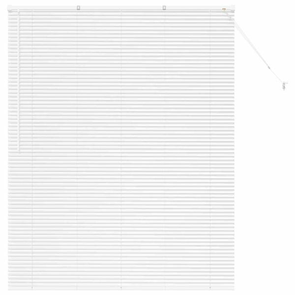 Fenster Jalousie mit Vorhängen Sonstiges Weiß 140 x 175 cm Aluminium