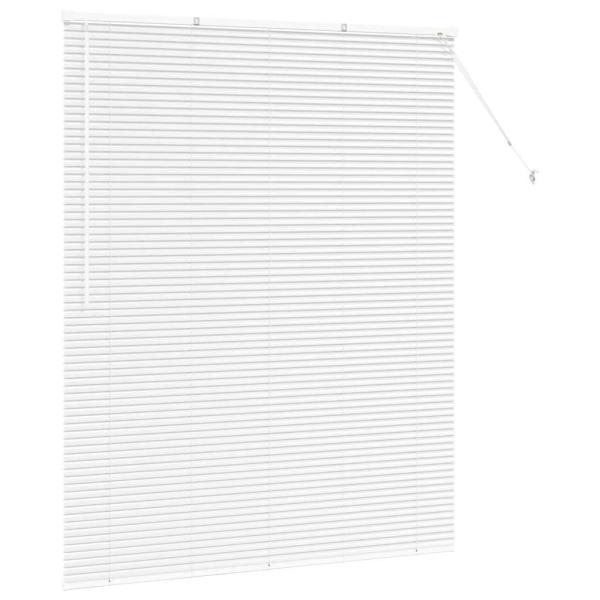 Fenster Jalousie mit Vorhängen Sonstiges Weiß 140 x 175 cm Aluminium