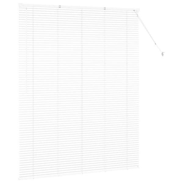 Fenster Jalousie mit Vorhängen Sonstiges Weiß 80 x 130 cm Aluminium