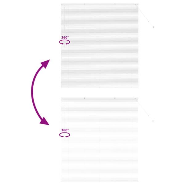 Fenster Jalousie mit Vorhängen Sonstiges Weiß 80 x 130 cm Aluminium