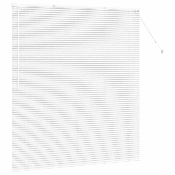 Fenster Jalousie mit Vorhängen Sonstiges Weiß 80 x 130 cm Aluminium