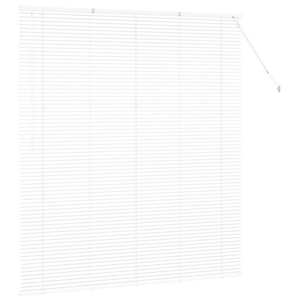 Fenster Jalousie mit Vorhängen Sonstiges Weiß 80 x 130 cm Aluminium