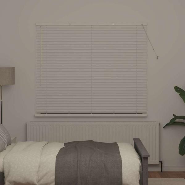 Fenster Jalousie mit Vorhängen Sonstiges Weiß 160 x 175 cm Aluminium