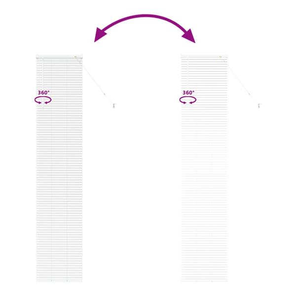 Fenster Jalousie mit Vorhängen Sonstiges Weiß 80 x 130 cm Aluminium