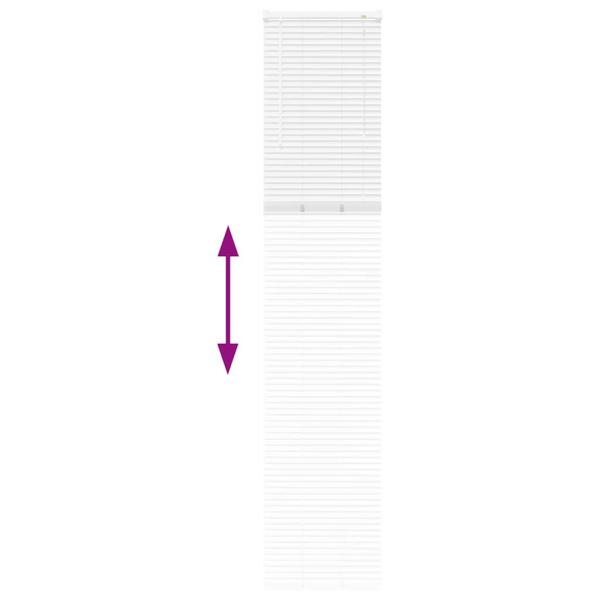 Fenster Jalousie mit Vorhängen Sonstiges Weiß 80 x 130 cm Aluminium