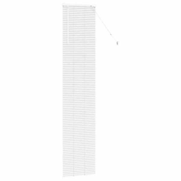 Fenster Jalousie mit Vorhängen Sonstiges Weiß 80 x 130 cm Aluminium