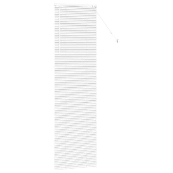 Fenster Jalousie mit Vorhängen Sonstiges Weiß 80 x 130 cm Aluminium