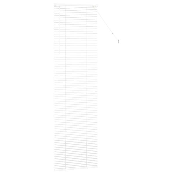 Fenster Jalousie mit Vorhängen Sonstiges Weiß 80 x 130 cm Aluminium