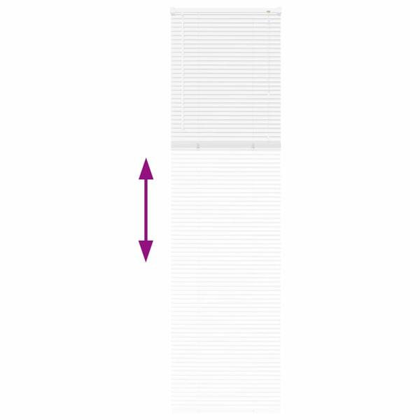 Fenster Jalousie mit Vorhängen Sonstiges Weiß 60 x 220 cm Aluminium