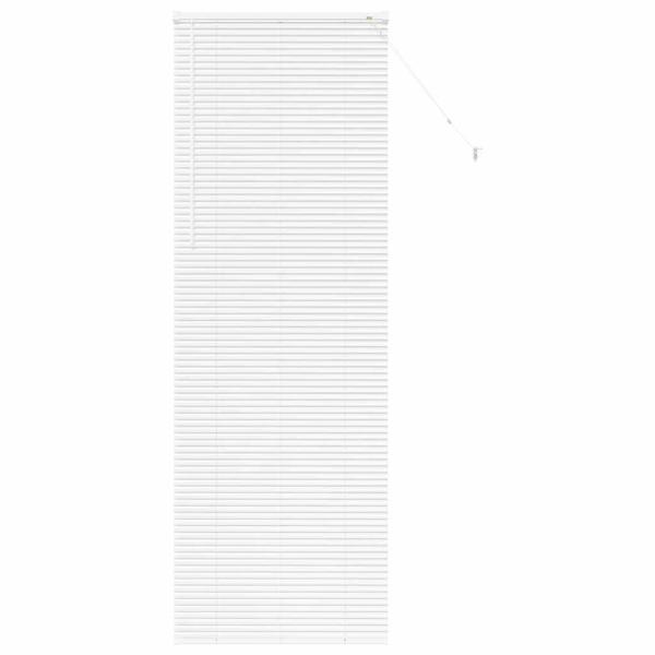 Fenster Jalousie mit Vorhängen Sonstiges Weiß 80 x 130 cm Aluminium
