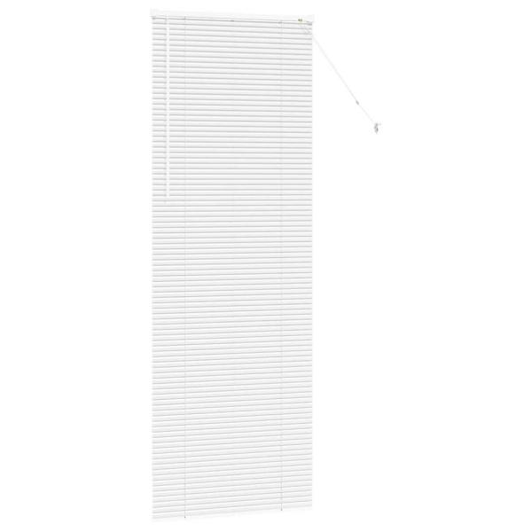 Fenster Jalousie mit Vorhängen Sonstiges Weiß 80 x 130 cm Aluminium