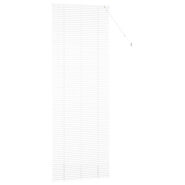 Fenster Jalousie mit Vorhängen Sonstiges Weiß 80 x 130 cm Aluminium