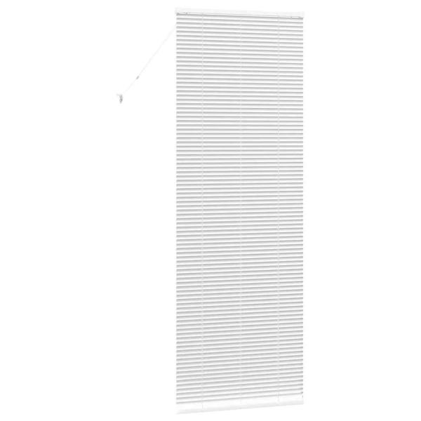 Fenster Jalousie mit Vorhängen Sonstiges Weiß 80 x 130 cm Aluminium