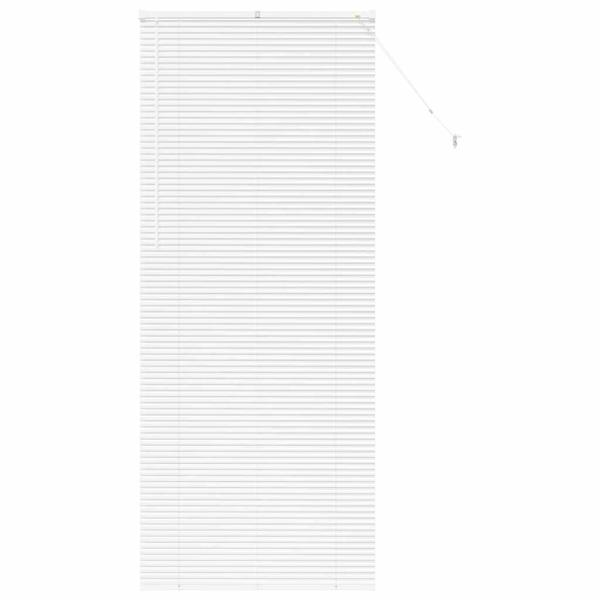 Fenster Jalousie mit Vorhängen Sonstiges Weiß 80 x 130 cm Aluminium