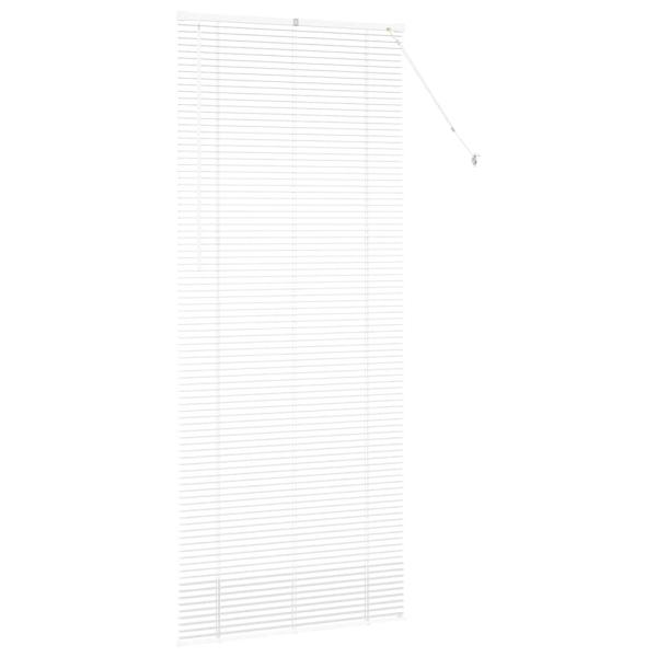 Fenster Jalousie mit Vorhängen Sonstiges Weiß 80 x 130 cm Aluminium