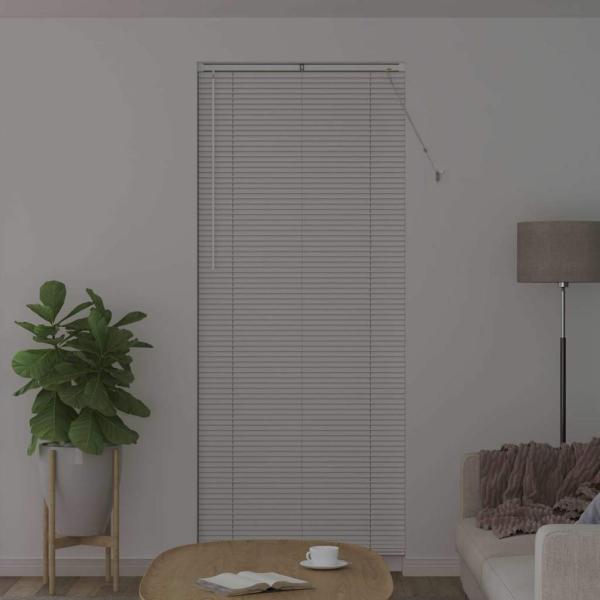 Fenster Jalousie mit Vorhängen Sonstiges Weiß 80 x 130 cm Aluminium