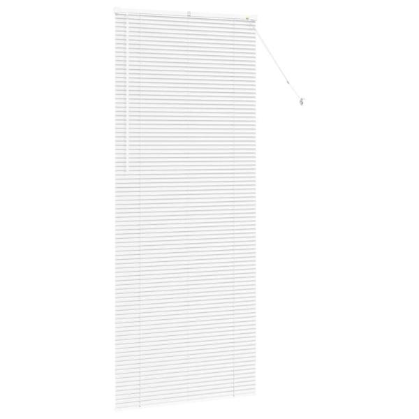 Fenster Jalousie mit Vorhängen Sonstiges Weiß 80 x 130 cm Aluminium