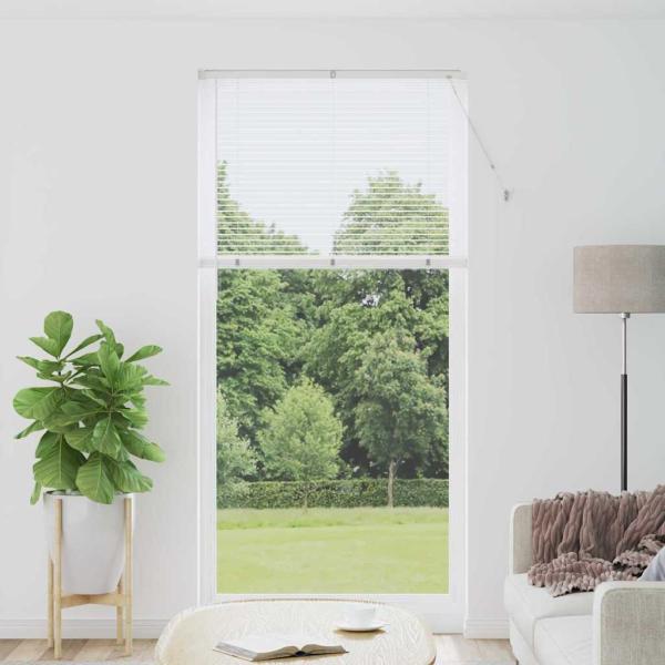 ARDEBO.de - Fenster Jalousie mit Vorhängen Sonstiges Weiß 100 x 220 cm Aluminium