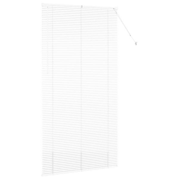 Fenster Jalousie mit Vorhängen Sonstiges Weiß 110 x 220 cm Aluminium