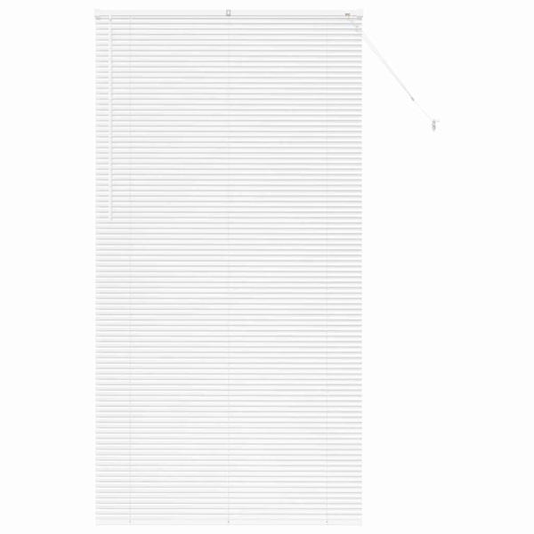 Fenster Jalousie mit Vorhängen Sonstiges Weiß 120 x 220 cm Aluminium