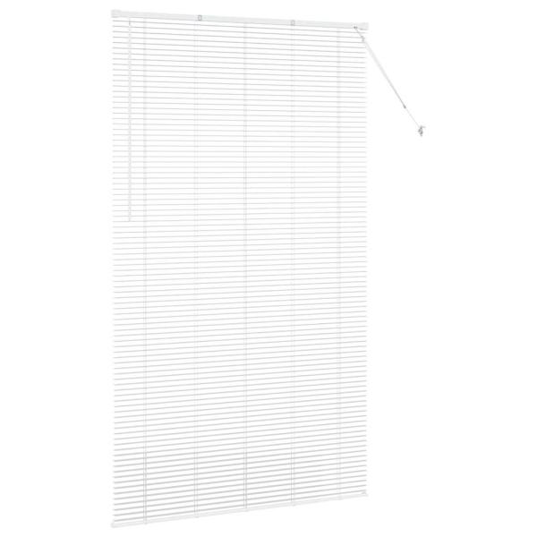 Fenster Jalousie mit Vorhängen Sonstiges Weiß 80 x 130 cm Aluminium