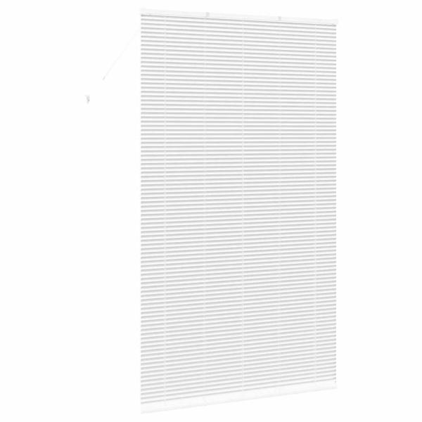 Fenster Jalousie mit Vorhängen Sonstiges Weiß 80 x 130 cm Aluminium