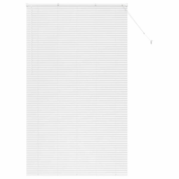 Fenster Jalousie mit Vorhängen Sonstiges Weiß 80 x 130 cm Aluminium