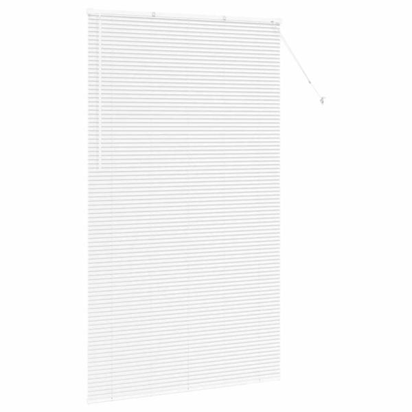 Fenster Jalousie mit Vorhängen Sonstiges Weiß 80 x 130 cm Aluminium