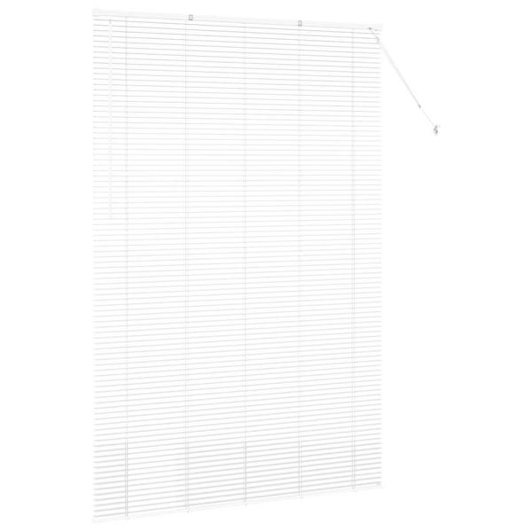 Fenster Jalousie mit Vorhängen Sonstiges Weiß 140 x 220 cm Aluminium