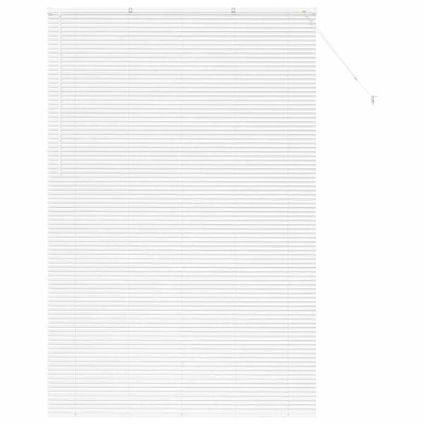 Fenster Jalousie mit Vorhängen Sonstiges Weiß 150 x 220 cm Aluminium