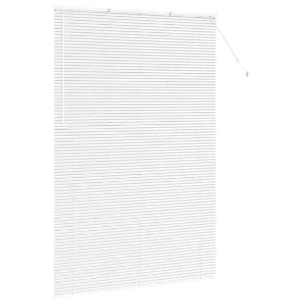 Fenster Jalousie mit Vorhängen Sonstiges Weiß 150 x 220 cm Aluminium