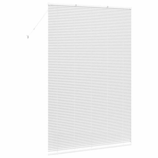 Fenster Jalousie mit Vorhängen Sonstiges Weiß 150 x 220 cm Aluminium