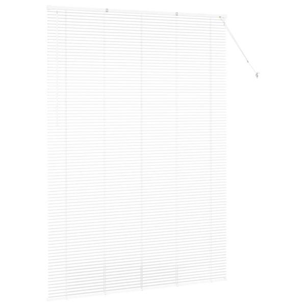 Fenster Jalousie mit Vorhängen Sonstiges Weiß 155 x 220 cm Aluminium